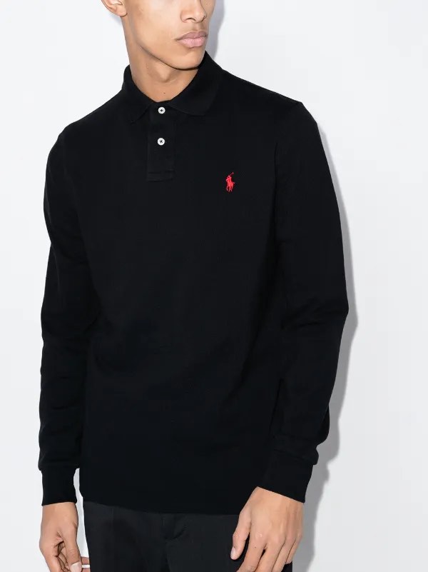 POLO RALPH LAUREN SLIM FIT LONG SLEEVE POLO, Men's Fashion, Tops & Sets ...