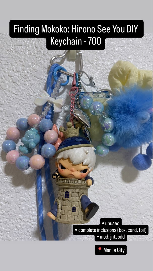 Popmart Original Finding Mokoko: Hirono See You DIY Keychains/Keycharms ...