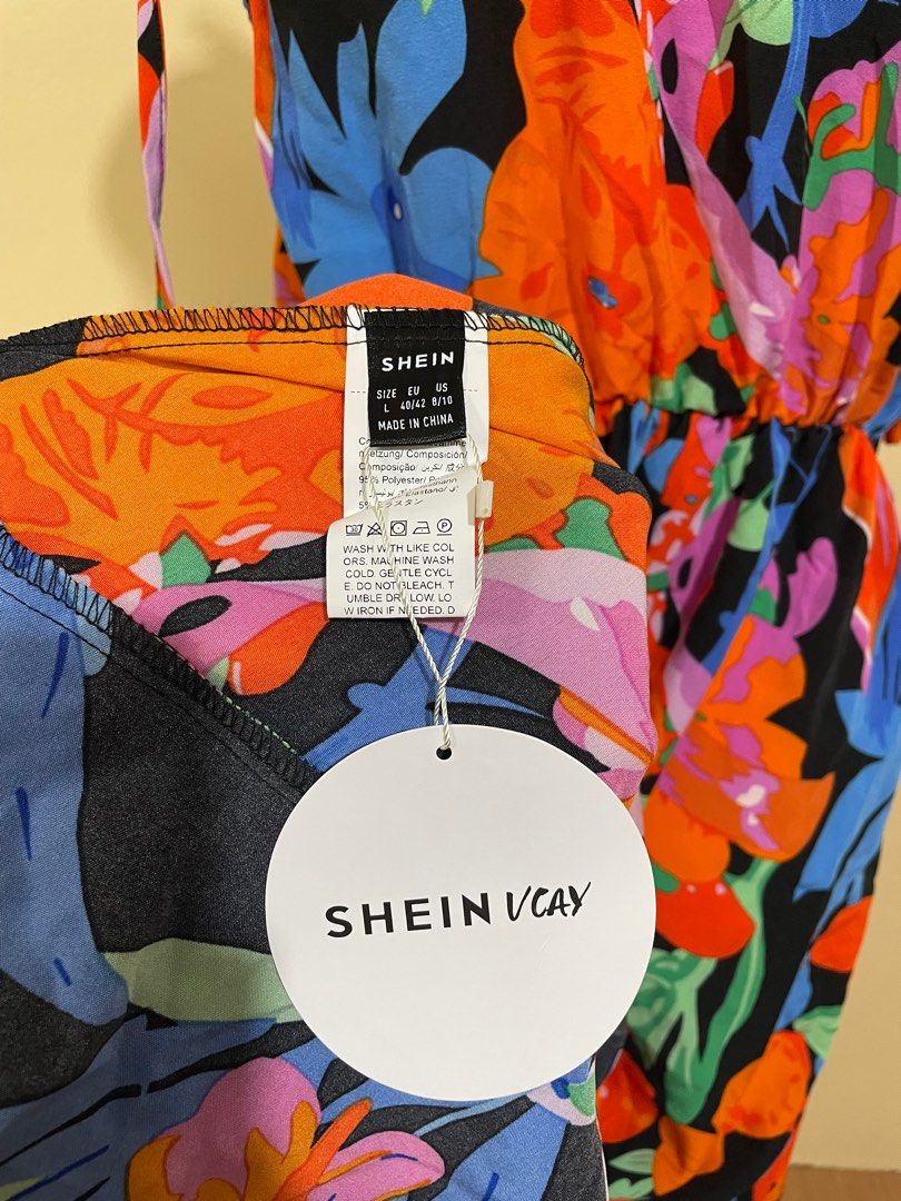 SHEIN Self Tie Strappy Dress (Category: Dresses) located in Manila. Submitted by vonerityy (Listing ID 1381140810, Image 3). Description: Brand new self tie strappy Can fit up to Semi XL.