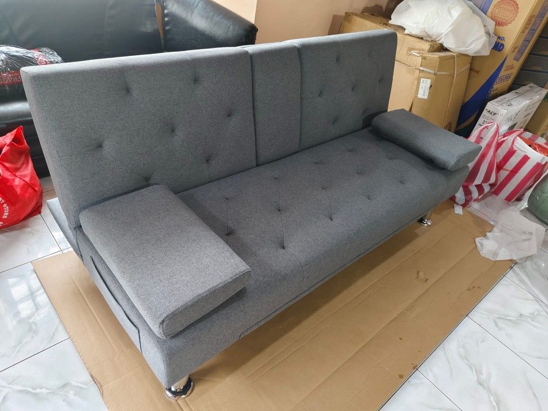 Sofa bed elegant (Category: Sofas) located in Manila. Submitted by saguittarian06 (Listing ID 1381260748, Image 1). Description: 10500 Brand New Sofa Bed Elegant Material:Gamusa /hard wood/metal/uratex 09674865453 for fast transaction.