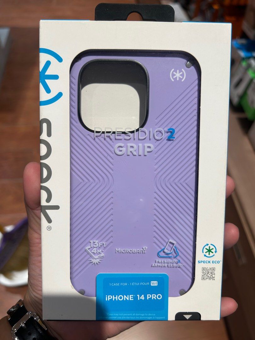 Speck cases iPhone 14 Pro (Category: Cases & Sleeves) located in Manila. Submitted by ja_01 (Listing ID 1381226619, Image 1). Description: Brandnew Speck case for iPhone 14 Pro.