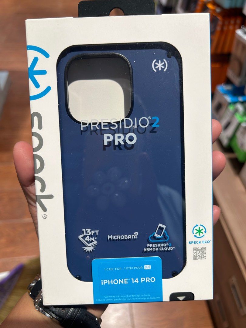 Speck cases iPhone 14 Pro (Category: Cases & Sleeves) located in Manila. Submitted by ja_01 (Listing ID 1381226619, Image 3). Description: Brandnew Speck case for iPhone 14 Pro.