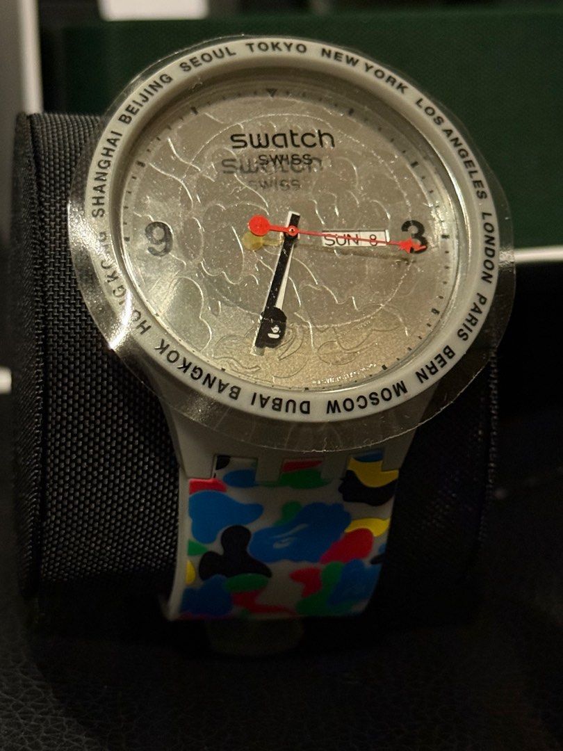 Swatch X Bape: Tokyo Gray Multi Camo (BNEW) (Category: Men's Watches) located in Taguig. Submitted by averidia (Listing ID 1381265020, Image 2). Description: 📍SWATCH x BAPE COLLAB - TOKYO GRAY MULTI CAMO (SO27Z709) 2020 FREE shipping within Metro Manila. Open for meetups near loc area. ✅Only 3 Units available (First come, first serve). 🔥Best price for Brand New + Guaranteed Authentic🔥 ✅100% Money back return if deemed fake. ENHANCE YOUR STREET