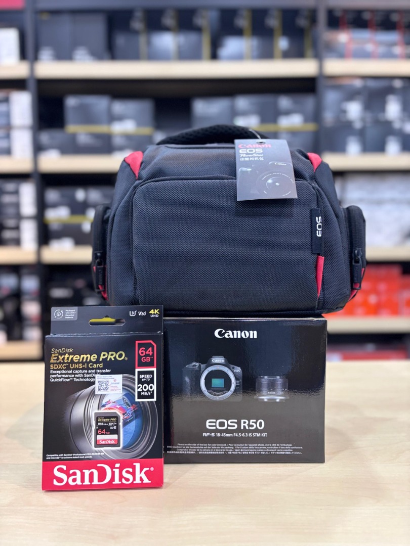 Installment - (TNGO RM200 + Bag + 64GB) Canon EOS R50 Mirrorless Camera ...