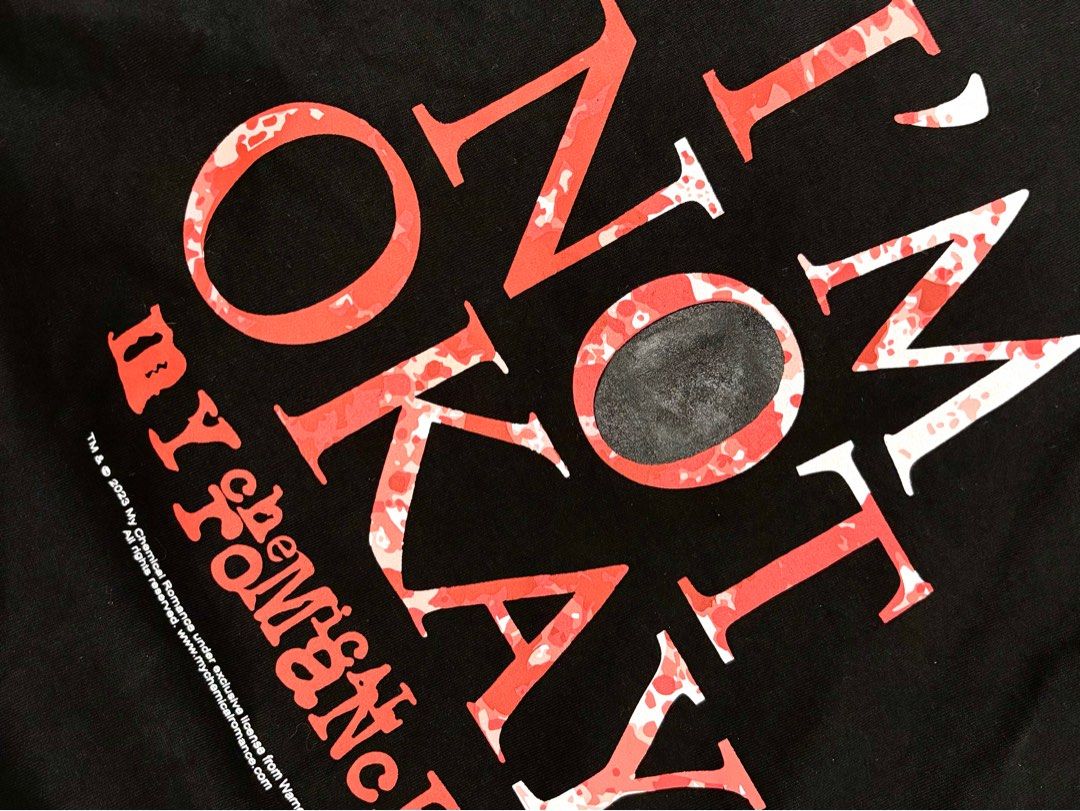 T-Shirt MCR I’m Not Okay Kaos My Chemical Romance Black 16S