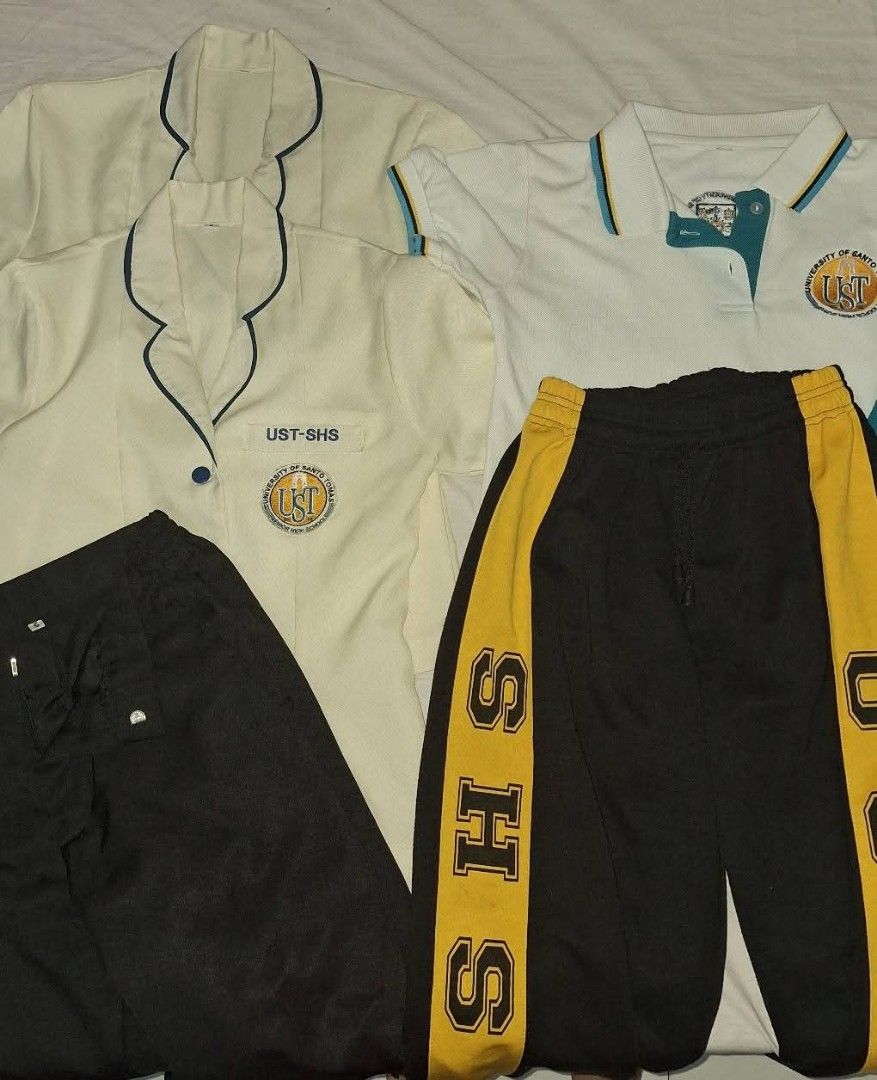 UST SHS Uniform (Category: Blouses) located in Manila. Submitted by cookiesnmilk3019 (Listing ID 1381205961, Image 1). Description: FOR SALE: UST SHS UNIFORMS (All in good condi!) SETS: • Type B Female Set (S Polo + S Shorts) – ₱549 (2 sets available) • PE Set (XS Shirt + S Pants) – ₱449 (1 set available) (sold) INDIVIDUAL ITEMS: • Type A Female Blouse (S) – ₱299 (1 available) • Type A Pants (XS) – ₱149 (1 available) • Type B Female Polo (S) – ₱2