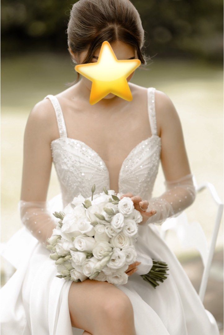 Wedding gown (Category: Evening dresses & gowns) located in San Pedro. Submitted by graeeee (Listing ID 1381273375, Image 3). Description: • waistline (25-26) • used only once (december 2023 wedding) • customized gown from Zeta Bridal • original price - 35k • pm for more photos ü • negotiable • dry cleaning fee not included in the posted price.