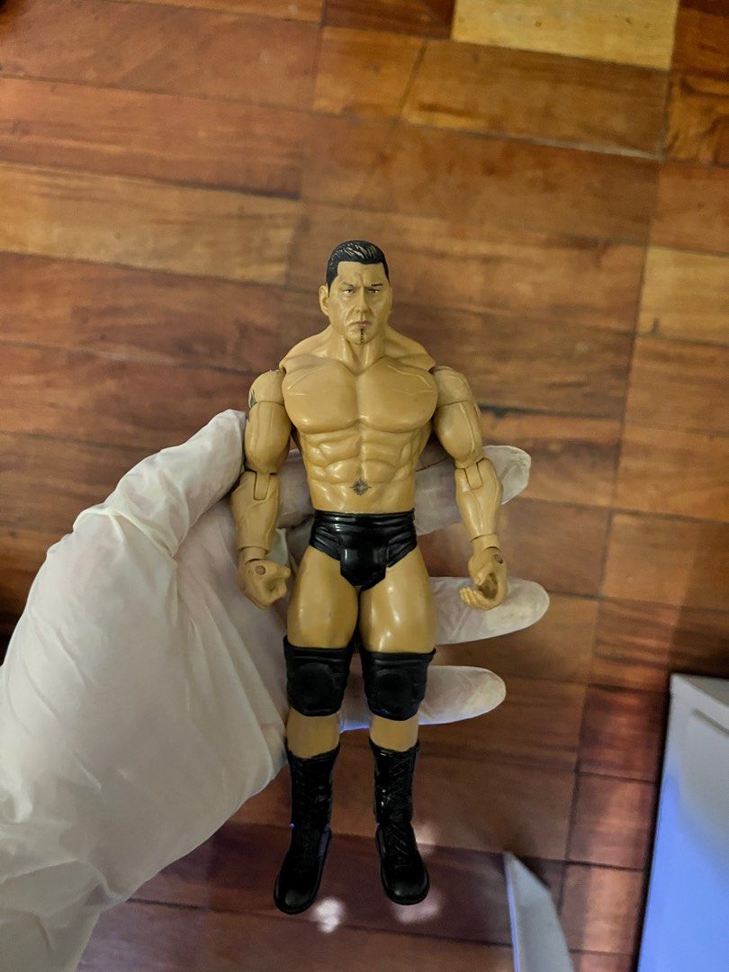 Wwe Mattel OG Batista (Category: Action & Battle Toys) located in Muntinlupa City. Submitted by alabang__thrift (Listing ID 1381222072, Image 1). Description: Wwe Mattel OG Batista Used PHP 1000 Unit only Alabang area.