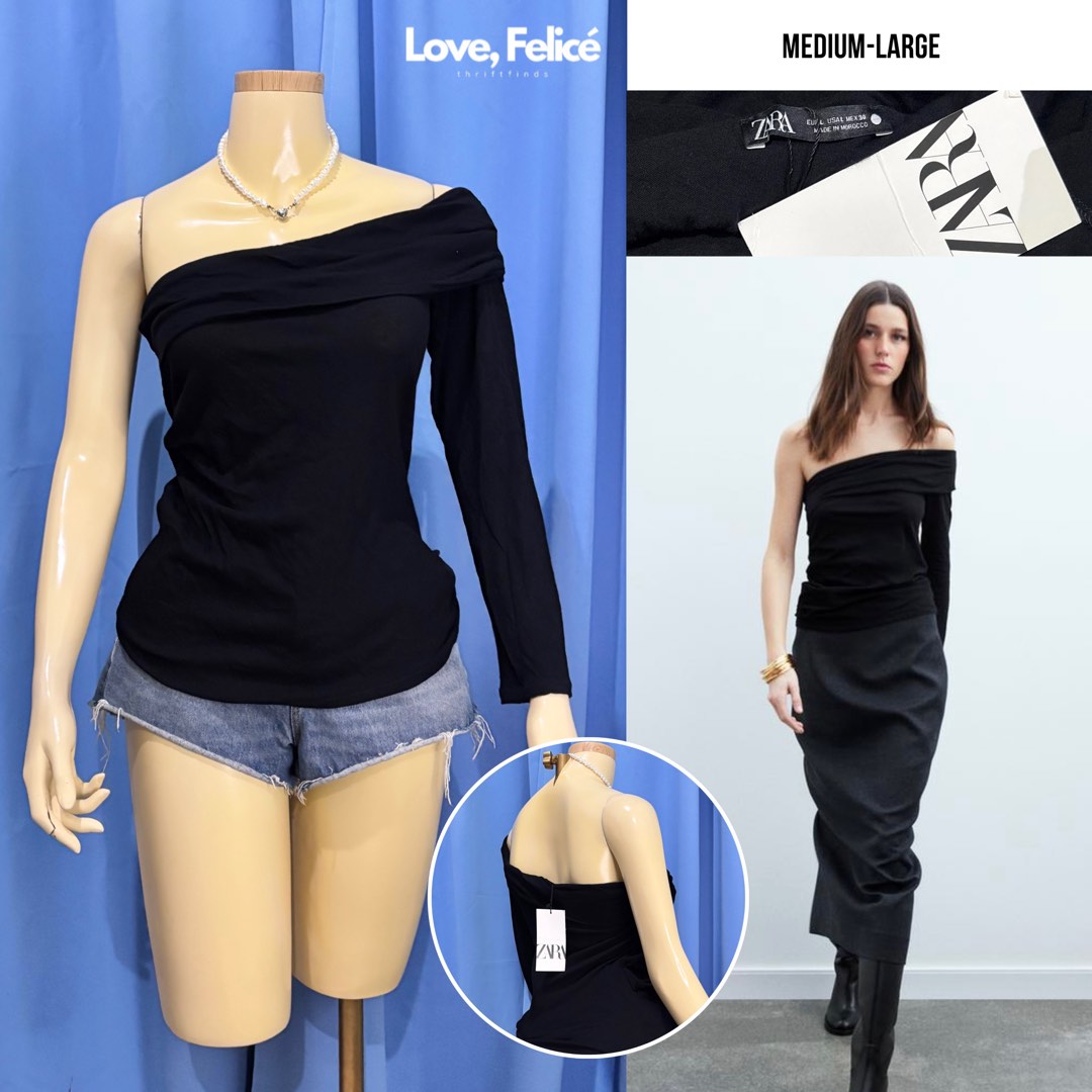 Zara One Sided Top, Women's Fashion, Tops, Others Tops on Carousell