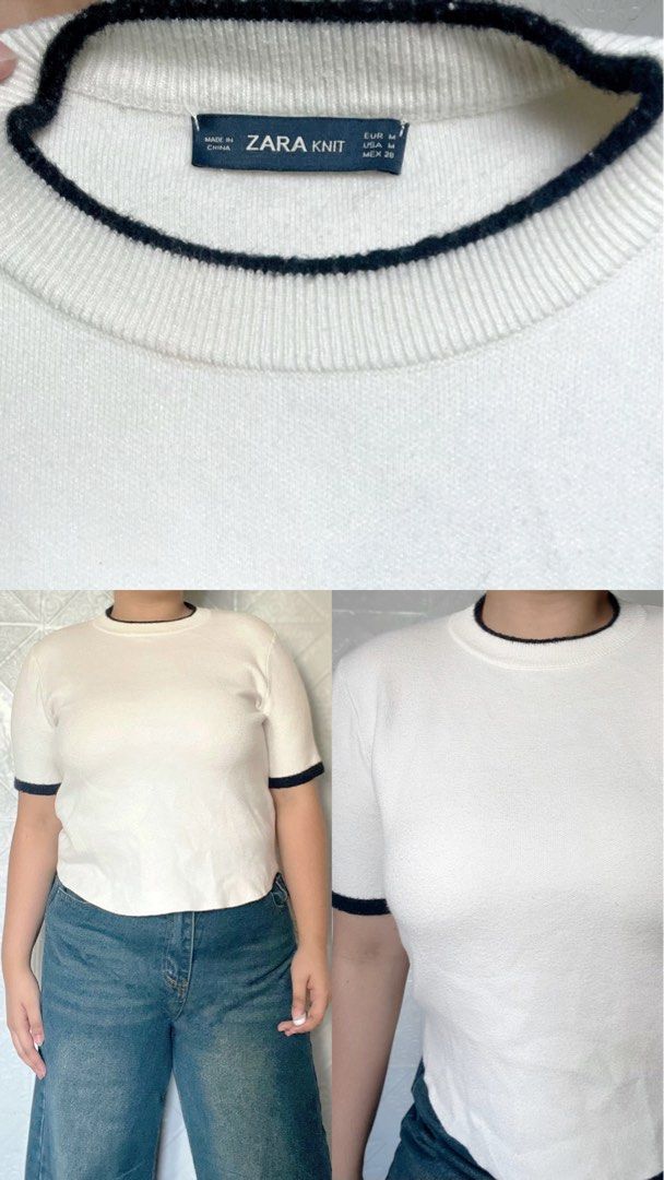 Zara Top (Category: Shirts) located in Paranaque City. Submitted by psyduuck (Listing ID 1381269449, Image 1). Description: Medium on tag but can be fit to large.