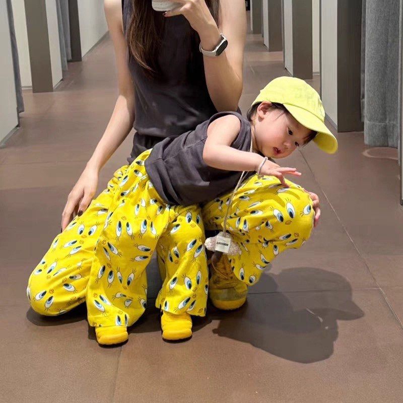 由 lululonglong (刊登 ID 1381304612，圖片 3) 提交，位於 台中市 (Taichung) 的 兒童防蚊褲 黃色小鴨 寬鬆闊腿褲 長褲 (類別：嬰兒及兒童流行時尚)，說明：。