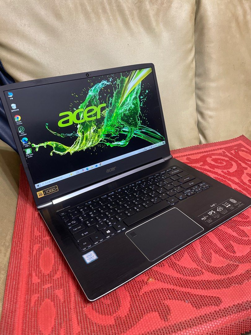 由 revenger (刊登 ID 1381443364，圖片 1) 提交，位於 高雄市 (Kaohsiung) 的 ACER i7 輕薄筆電(SF514-51)Laptop (類別：桌上電腦或筆記型電腦)，說明：OS : Windows 10 LCD : 14“ FHD LED(1920 x 1080) CPU : Intel® Core™ i7-7500U(2.7GHz/Turbo 3.5GHz) RAM : 8GB LPDDR3 1866MHz HDD : 512 GB SSD Graphics Card : Intel HD Graphics 620 WIFI:802.11ac &&& Panel has bright pixe (photo 3) &&& Accessory: charger & bag Meet up: Kaohsiung Zuoying Jiucheng station or MRT R14 ====One month warranty ==== ‧作業系統