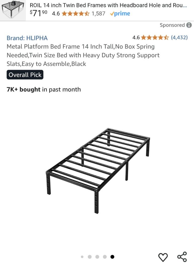 Bed frame (Category: Bed Frames & Mattresses) located in Makati City. Submitted by tiny27 (Listing ID 1381451222, Image 1). Description: selling bed frame 1 month used only ( bought in amazon 5,000 for 2 rush easy to assemble & also complete materials no any damages (super matibay and good quality material reason for selling: I upgraded to tripple deck. can be single & can convert to queen size.