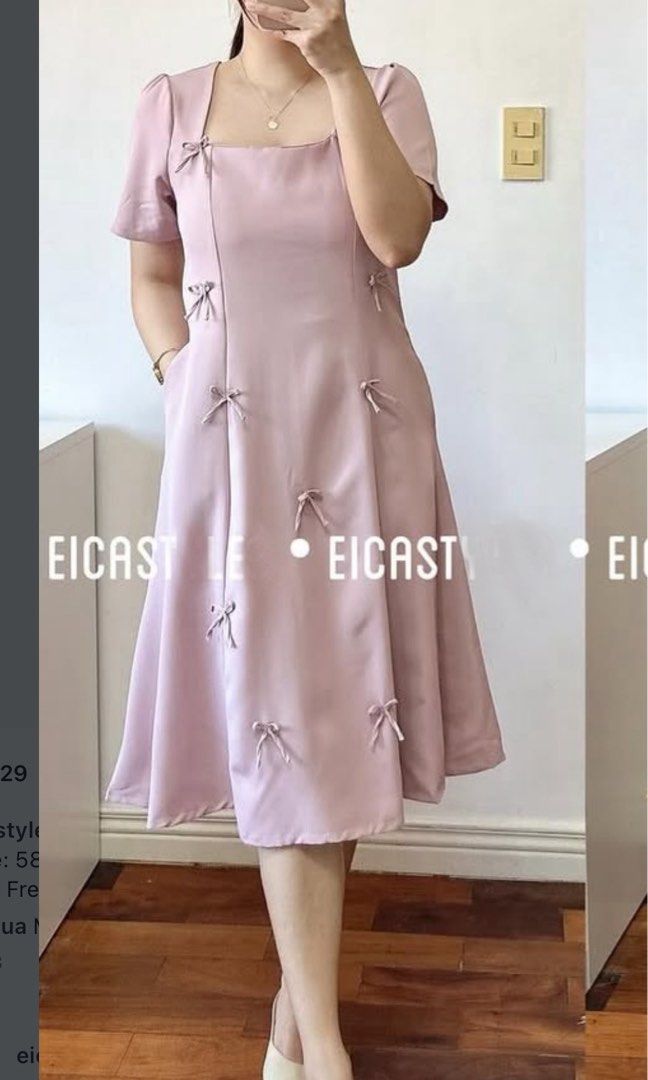 BKK Ribbon dress (Category: Dresses) located in Manila. Submitted by mulberrymae (Listing ID 1381403354, Image 2). Description: Bangkok Ribbon padded dress Zippered at the back with side pockets Freesize Best fit small up to large frame waist up to 32” Model height: 5”2 Medium frame.
