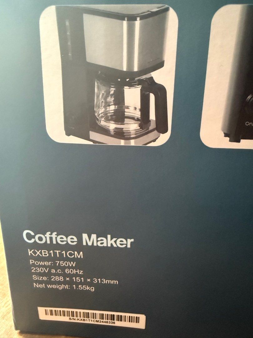 Blakk Coffee Maker KXB1T1CM (Category: Coffee Machines & Makers) located in Cainta. Submitted by adeteesteban (Listing ID 1381314287, Image 2). Description: Brand New Blakk Coffee Maker KXB1T1CM.