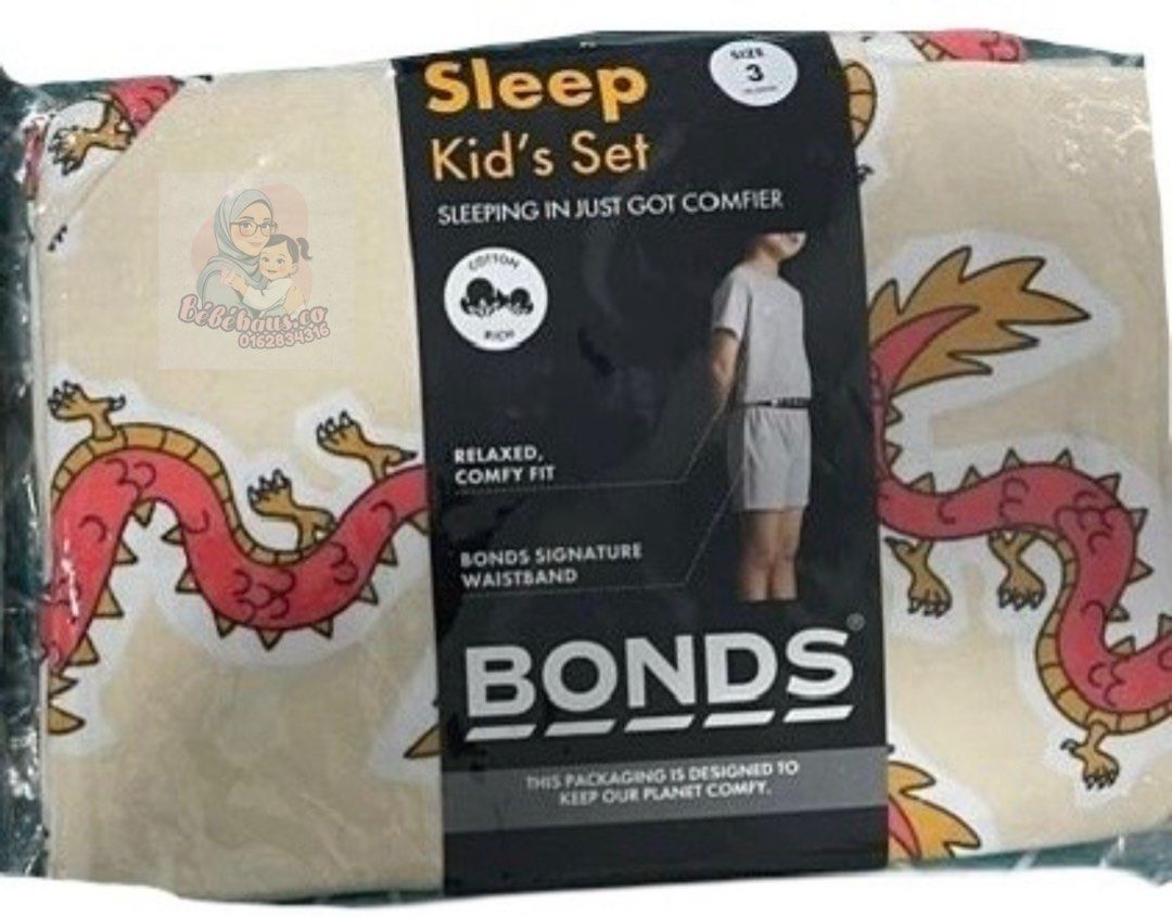 Bonds Pjs Year of Dragon size 3 (Category: Babies & Kids Fashion) located in Paka. Submitted by bebehaus.co (Listing ID 1381445443, Image 1). Description: Brand new with tag Size 3.