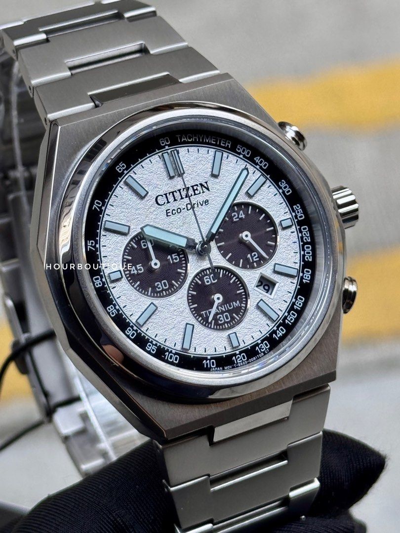 Brand New Citizen ZenShin Panda Eco-Drive Chronograph Super Titanium Watch CA4610-85A (Category: Men's Watches) located in Singapore. Submitted by hour_boutique (Listing ID 1381365932, Image 3). Description: * We Have a Physical Watch Retail Shop * * All Products are Brand New in Box * * All Products come with 2 Yr In House Warranty * Brand New with Tags and Complete Set Diameter 42mm $889 Now $638 features - SUPER TITANIUM - SAPPHIRE CRYSTAL - E