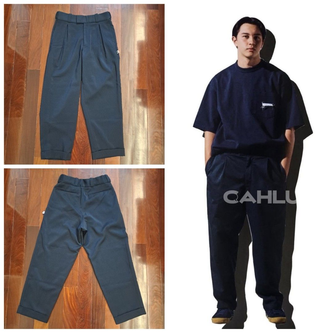 CAHLUMN Polyester 1 Tuck Pants 聚酯纖維長褲241-1468 M碼(78-81cm
