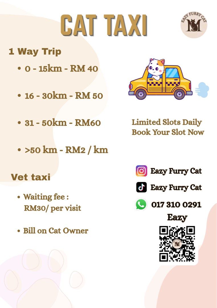 CAT GROOMING / CAT SITTER / CAT TAXI (Category: Announcements) located in Kuala Lumpur. Submitted by muhdpauzi77 (Listing ID 1372550161, Image 3). Description: 🐱 CAT GROOMING • CAT SITTER • CAT TAXI ✨ Hai pencinta kucing! 🐾 Nak si bulus bersih, bebas kutu & happy? 📍 Servis di KL & Klang Valley (limited slots) 💈 Cat Grooming - Selamat, mesra & wangi 🚗 Cat Taxi - Pickup/Return sampai depan pintu 🏠 Cat Sitter - Jaga kucing anda bila anda busy 