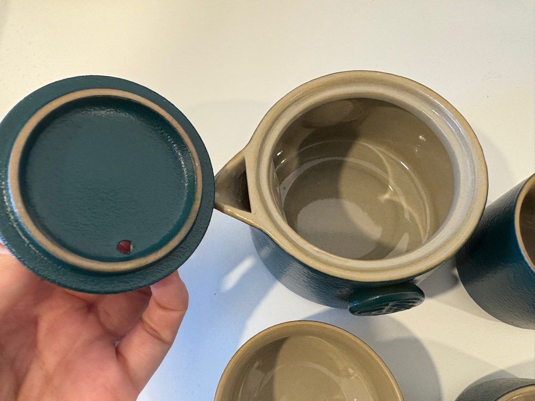 Ceramic Tea Set with Teapot and Cups