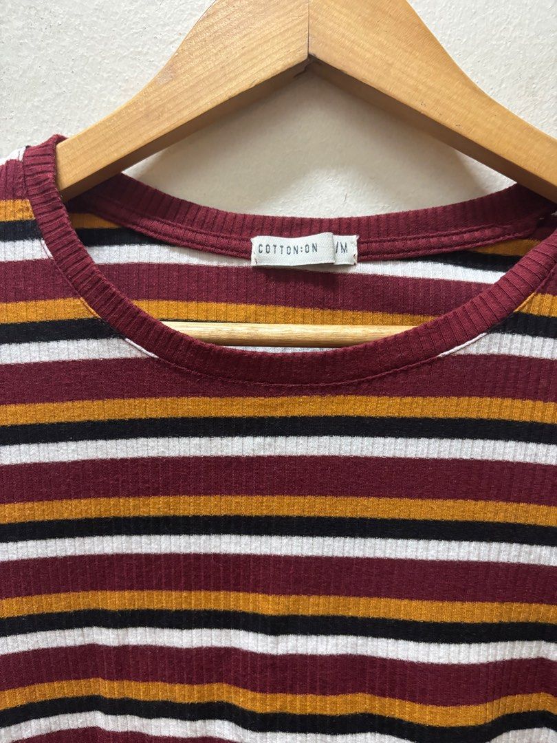 Cotton On Cropped Striped Sweater (Category: Longsleeves) located in Paranaque City. Submitted by cathsudon (Listing ID 1381291082, Image 2). Description: Cotton On Cropped Striped Sweater > Soft and perfect for rainy/chilly weather > Message for WW > Rfs: Decluttering > Price is negotiable MOP: GCash Delivery: Grab or Lalamove Delivery fee will be shouldered by Buyer .
