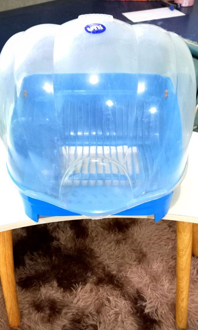 Dish Rack (Category: Other Kitchenware & Tableware) located in Taytay. Submitted by decluttering_is_fun_by_dr_a (Listing ID 1381373564, Image 1). Description: blue, cute Dish Rack Organizer and Drainer for small kitchen can store 14 plates.