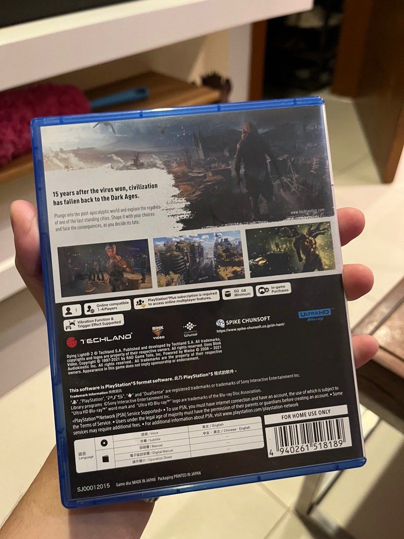 Dying Light 2 (PS5) (Category: PlayStation) located in Quezon City. Submitted by padawan02 (Listing ID 1381417985, Image 3). Description: For Sale: Dying Light 2 (PS5) For 999 php Location: Quezon City (SM North, Trinoma area) Marilao, Bulacan (SM Marilao) .