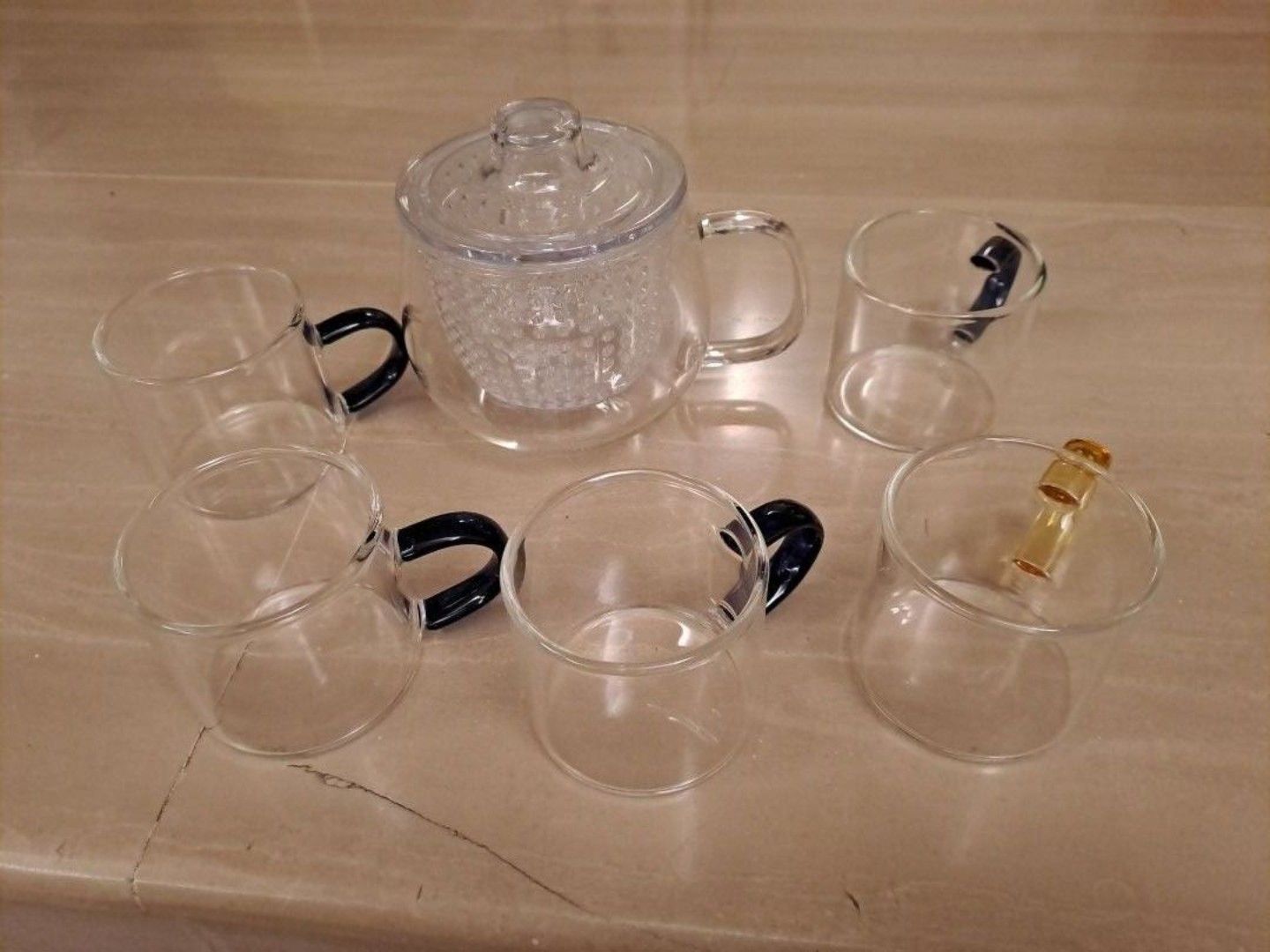 Glass Tea Set with Infuser and Cups