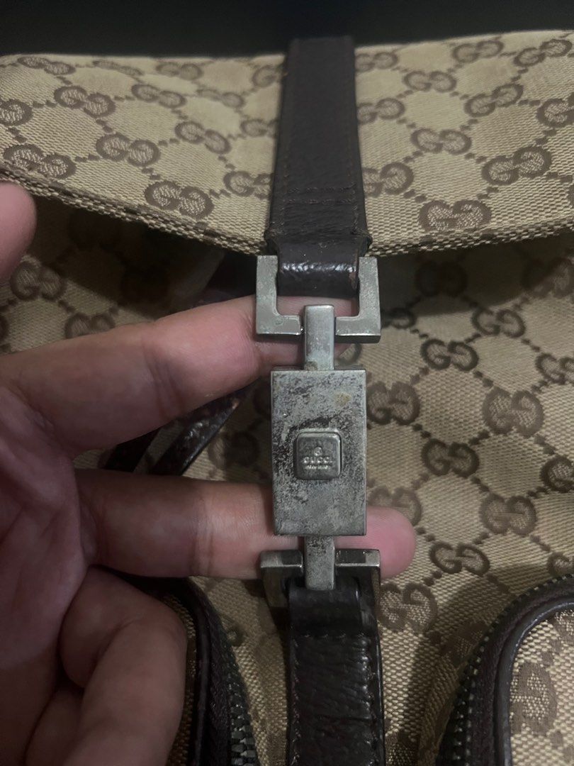 GUCCI MONOGRAM BACKPACK DARKBROWN (Category: Luxury Bags & Wallets) located in Makati City. Submitted by influenced (Listing ID 1381335097, Image 3). Description: .