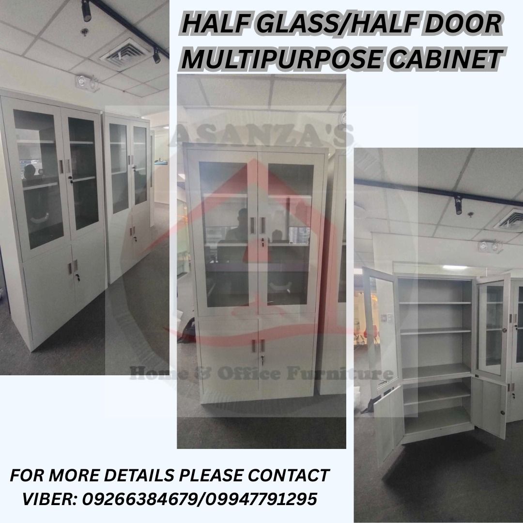 HALF GLASS/HALF DOOR MULTIPURPOSE CABINET (Category: Other Home Furniture) located in Caloocan City. Submitted by meannefunt41572 (Listing ID 1381350064, Image 3). Description: ASANZA'S OFFICE FURNITURE SHOP is a manufacturer and supplier of Office and Home Furniture. Your workspace is where you get to be creative— make it a place that inspires productivity and creativity. ~ Direct Manufacturer ~ Owner ~ Supplier Available : • Office Partition • 