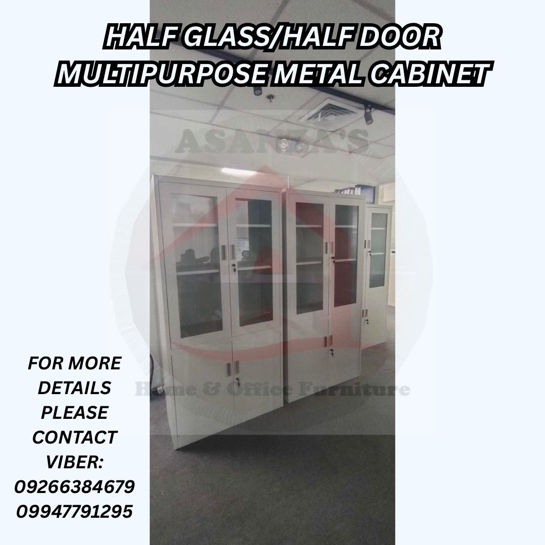 HALF GLASS/HALF DOOR MULTIPURPOSE CABINET (Category: Other Home Furniture) located in Caloocan City. Submitted by meannefunt41572 (Listing ID 1381350064, Image 2). Description: ASANZA'S OFFICE FURNITURE SHOP is a manufacturer and supplier of Office and Home Furniture. Your workspace is where you get to be creative— make it a place that inspires productivity and creativity. ~ Direct Manufacturer ~ Owner ~ Supplier Available : • Office Partition • 