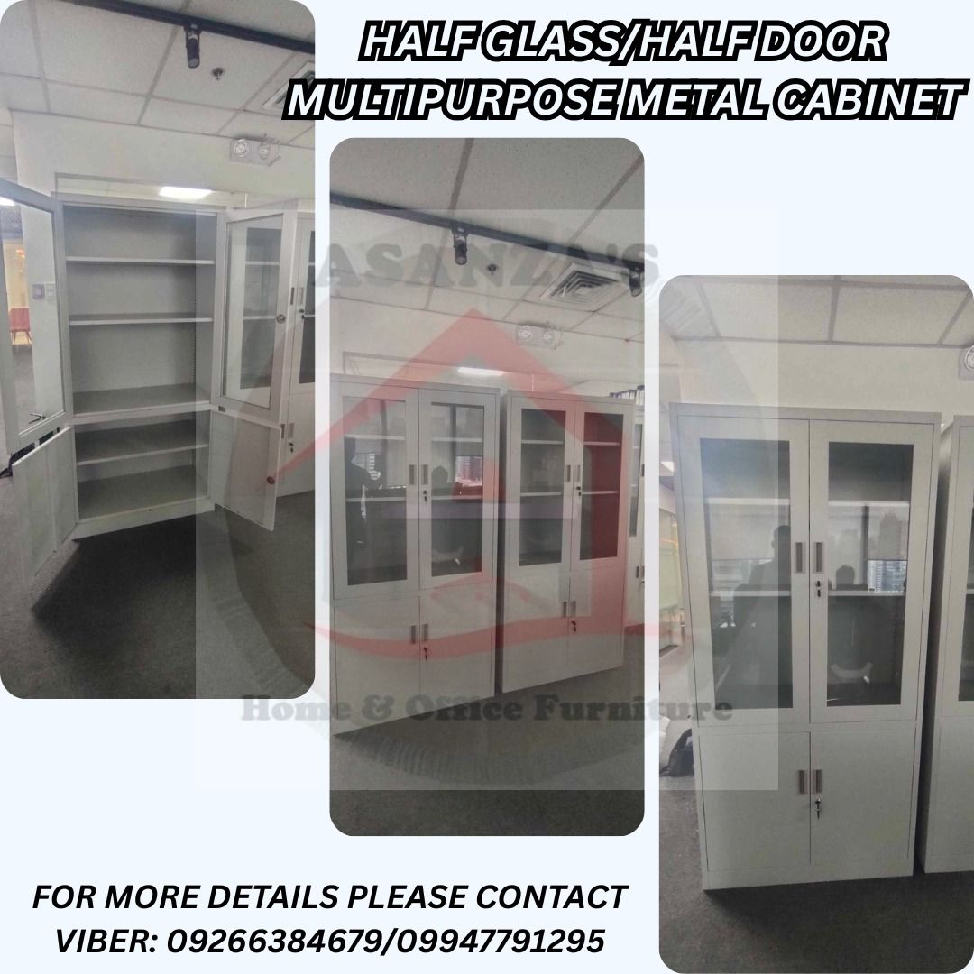 HALF GLASS/HALF DOOR MULTIPURPOSE CABINET (Category: Other Home Furniture) located in Caloocan City. Submitted by meannefunt41572 (Listing ID 1381350064, Image 1). Description: ASANZA'S OFFICE FURNITURE SHOP is a manufacturer and supplier of Office and Home Furniture. Your workspace is where you get to be creative— make it a place that inspires productivity and creativity. ~ Direct Manufacturer ~ Owner ~ Supplier Available : • Office Partition • 