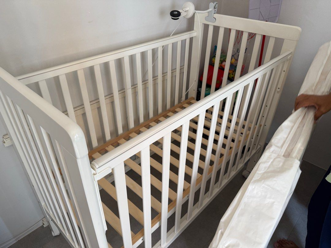 Happy Wonder+ 5-in-1 Convertible Baby Cot with Mattress, Babies