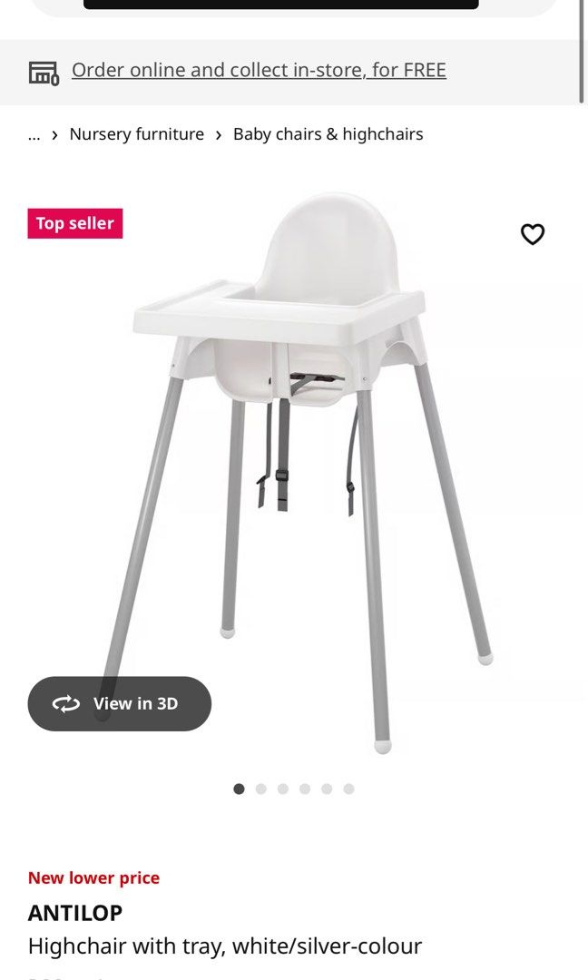 Penang Nibong Tebal : IKEA baby chair (Category: Baby High Chairs) located in Kuala Lumpur. Submitted by jessieheng (Listing ID 1381357165, Image 1). Description: RM29.