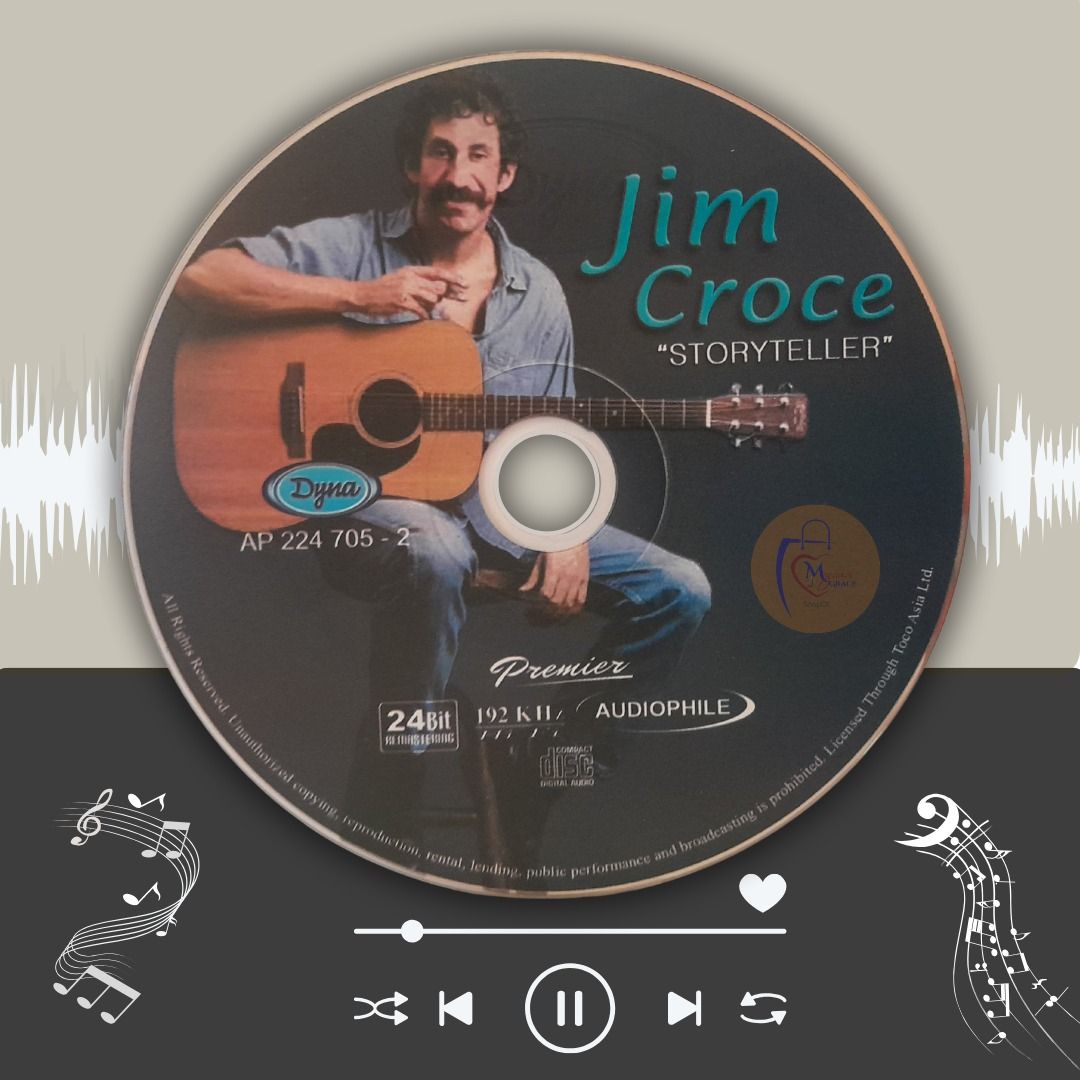 Jim Croce "Storyteller" - Audiophile Premier CD (Category: CDs & DVDs) located in San Pedro. Submitted by mygrace2911 (Listing ID 1381395542, Image 1). Description: Jim Croce "Storyteller" - Pre-loved Audiophile Premier CD Format 📲To interested buyers: Please feel free to chat/send us a message if you have any inquiries about our item. Item is being sold "as is where is". Posted are the actual pictures of the item. 📝 Please note: 📌 all sales a
