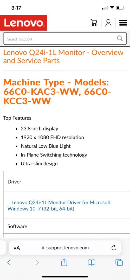 Lenovo Q24i-1L 23.8" Monitor63140166814721113
