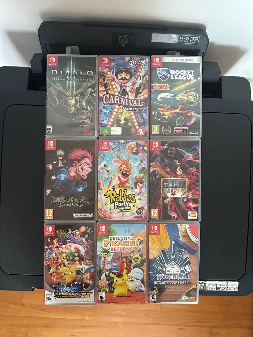 Nintendo Switch game Diablo 3 / Carnival games / Rocket league ...