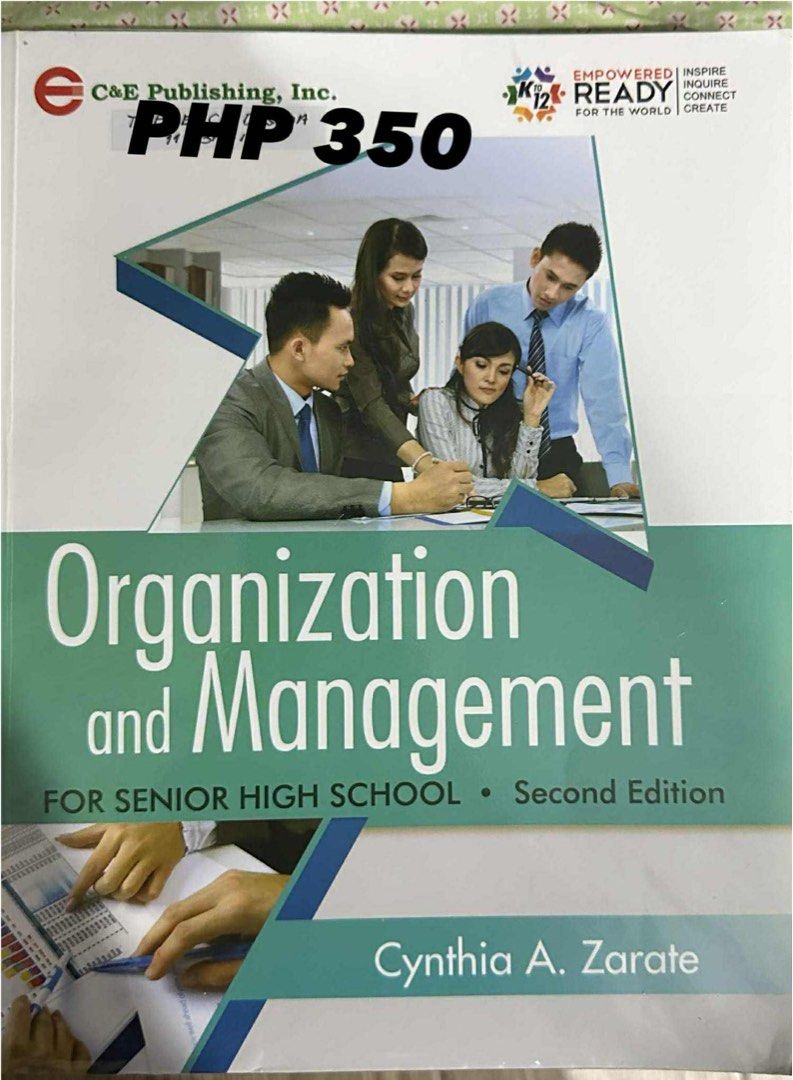 Organization and Management 2nd edition (Category: Textbooks) located in Manila. Submitted by th1234shop (Listing ID 1381369850, Image 1). Description: Like new condition no markings with plastic cover..