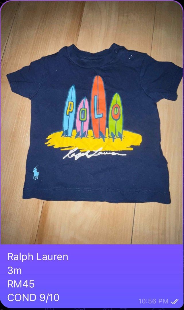 POLO RALPH LAUREN FONT (Category: Babies & Kids Fashion) located in Kuala Lumpur. Submitted by mfz283 (Listing ID 1381428324, Image 1). Description: PO mak UK pkai sekali masa raya 3m.