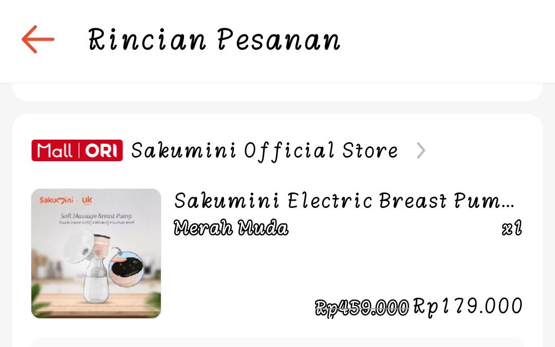 Pompa asi elektrik SAKUMINI (Kategori: Perawatan & Makanan Anak) berada di Tangerang. Dikirim oleh khalifta.rayi (ID iklan 1381397381, Gambar 3). Deskripsi: digunakan gasampe 10 kali.