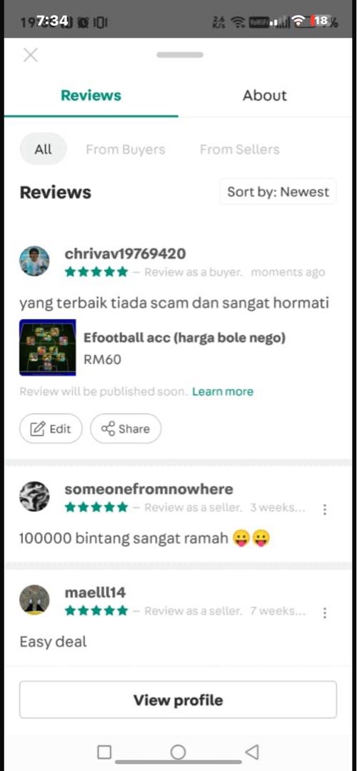 problem crsl ni hm (Category: Announcements) located in Serian. Submitted by rulthrift. (Listing ID 1381435553, Image 1). Description: alhamdulillah sold 🤍.