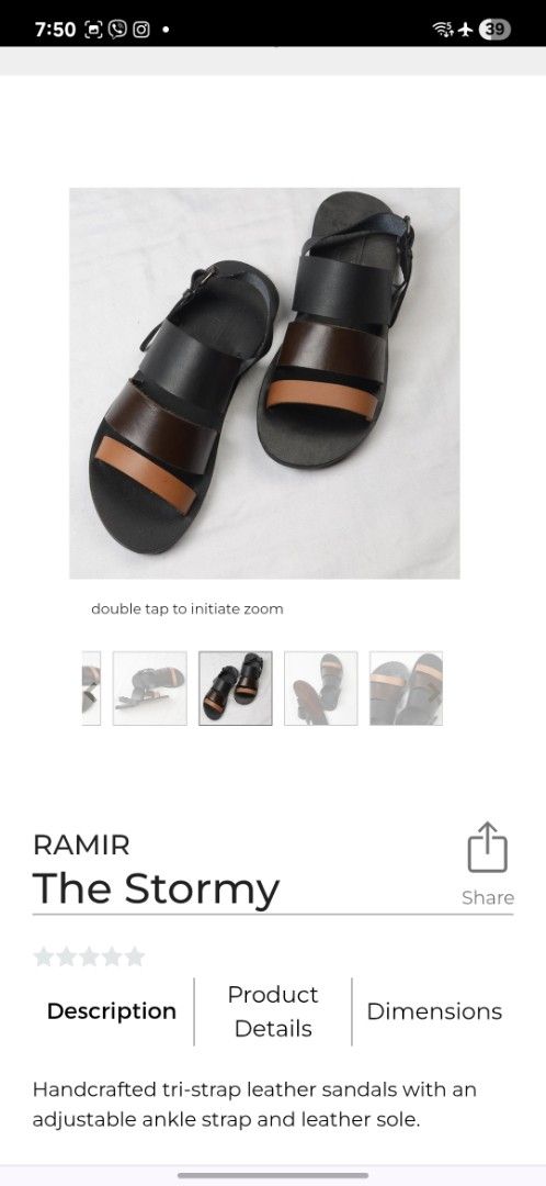 Ramir Slides Women's US8 (Category: Flats & Sandals) located in Quezon City. Submitted by theclosetoptimist (Listing ID 1381409425, Image 3). Description: Genuine leather, Marikina made, mostly stored.