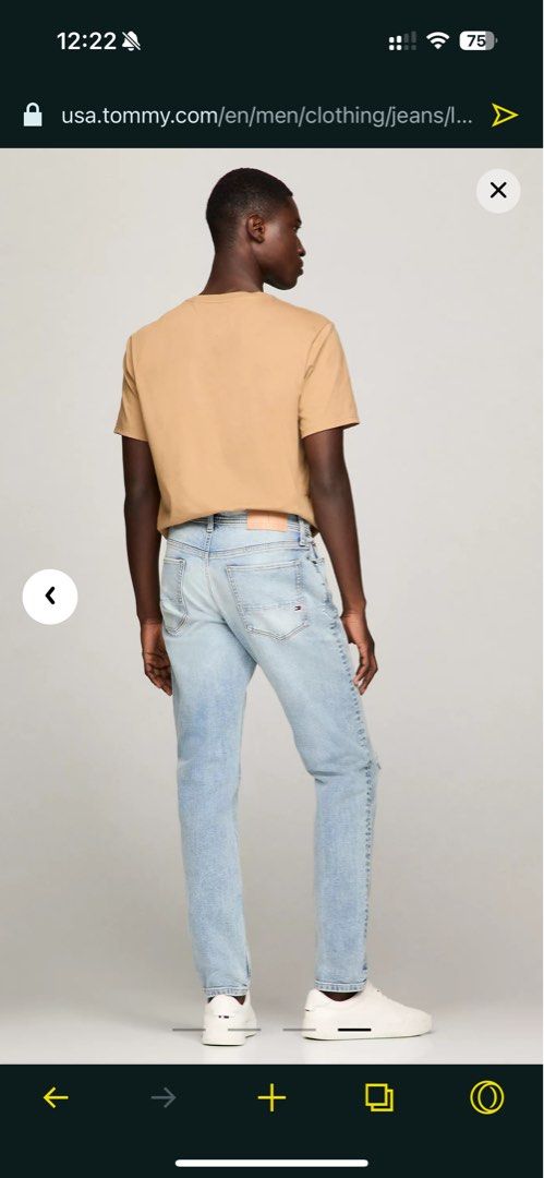 Tommy Hilfiger Slim Fit Jeans (Category: Jeans) located in Manila. Submitted by alphab3at (Listing ID 1381314111, Image 3). Description: Light Wash Distressed Slim Fit Jeans Size: W38 x L32 Brand new RFS: Received the wrong item.