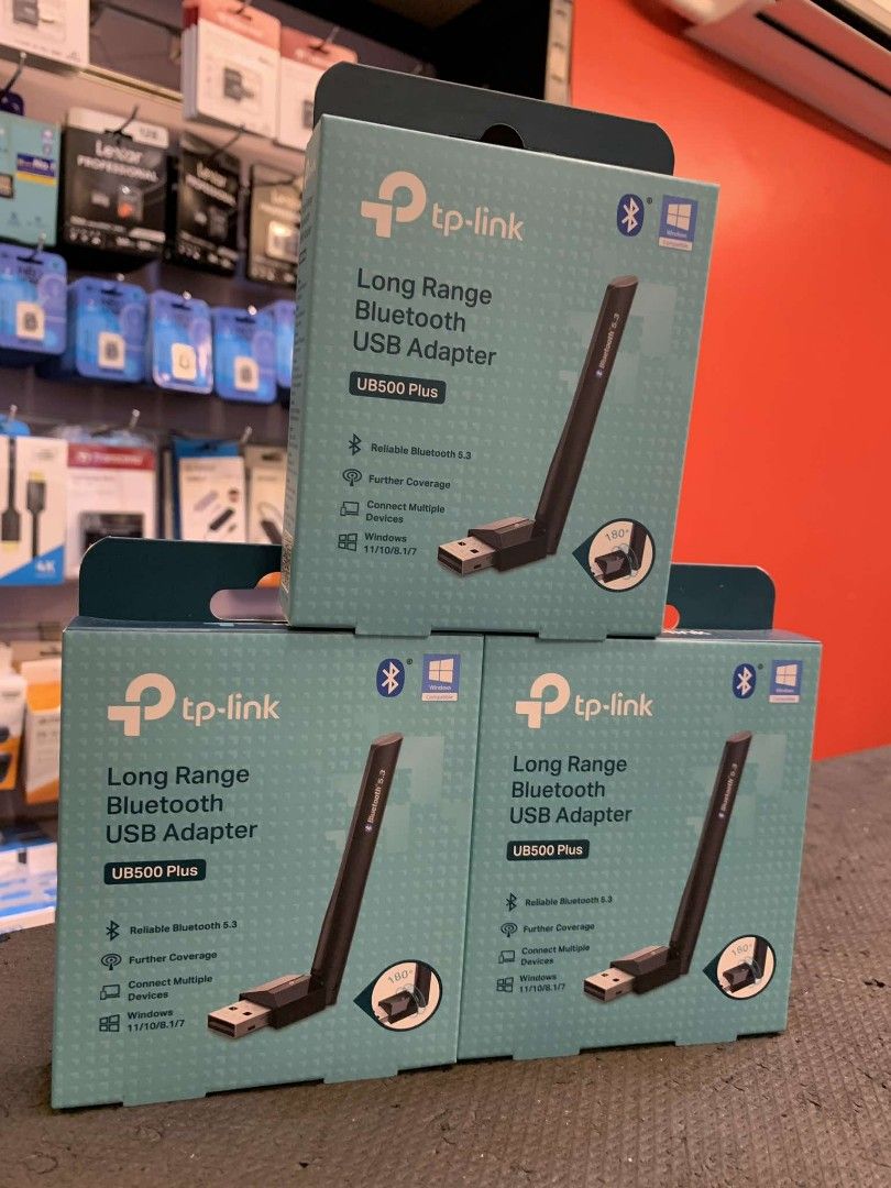 TP-Link UB500 Plus Long Range Bluetooth 5.3 USB Adapter (Category: Networking) located in Makati City. Submitted by slaccessoriesshop (Listing ID 1381284483, Image 1). Description: TP-Link UB500 Plus Long Range Bluetooth 5.3 USB Adapter 💥 ELECTRONICS, COMPUTER ACCESSORIES AND APPLIANCES 💥 All Items - Original / Brand New / Sealed We issue SALES INVOICE With WARRANTY RECEIPT With TECHNICAL SUPPORT Accepting BULK ORDERS We are OPEN EVERYDAY ! Sam