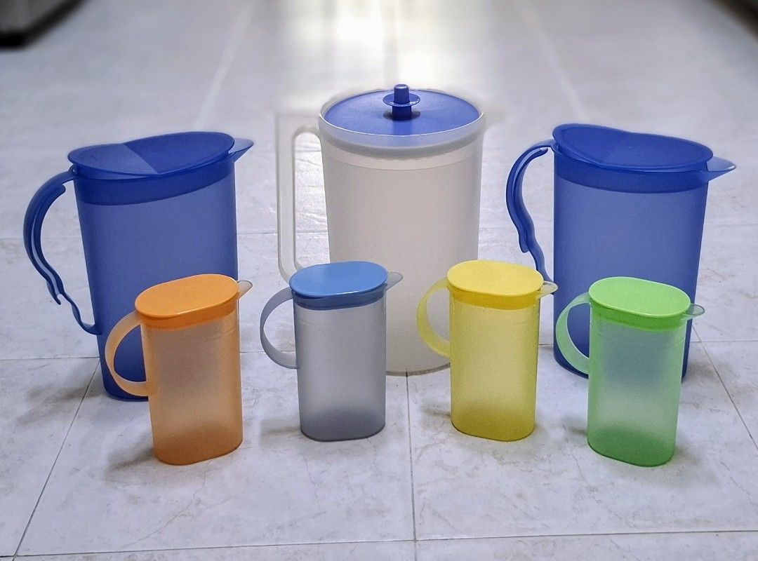 Tupperware Jugs of 4L, 2L, and 300mls $4 to $8
