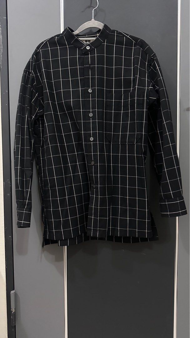由 isaykao (刊登 ID 1381394671，圖片 1) 提交，位於 新竹縣 (Hsinchu County) 的 Uniqlo 無領長袖襯衫 (類別：襯衫)，說明：。