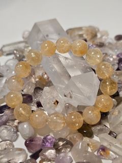 天然水晶~黃阿賽手串64201644353153110
