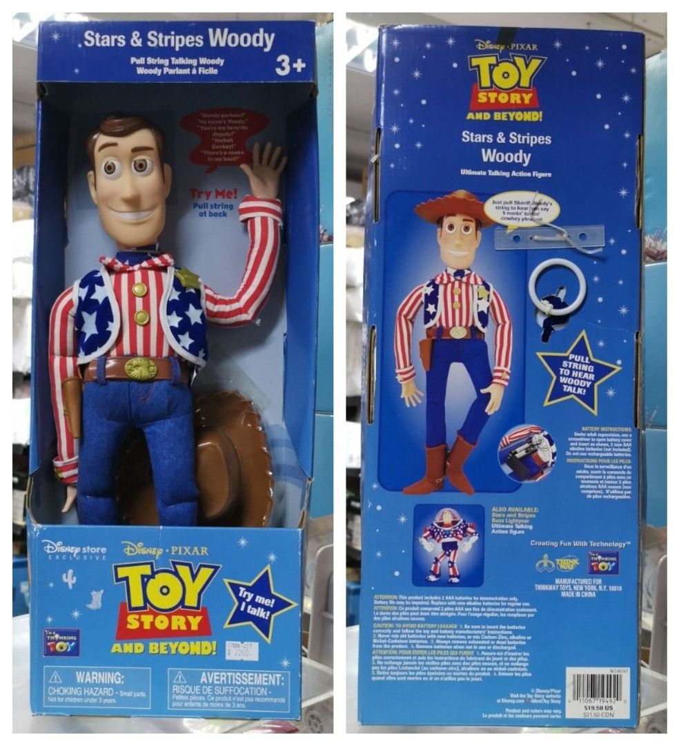 全新 THINKWAY DISNEY PIXAR TOY STORY 反斗奇兵 胡迪 / 勁爆公爵 （分類：手辦雕像）位於 Hong Kong。 由 szesze90 提交（商品編號 1381472611，圖片 2）。簡介： 詳情請到👇 https://www.events18.hk/forum.php?mod=viewthread&tid=3218 發聲 星條旗 胡迪 包裝尺寸: 約 45.5CM X 18CM X 8.5CM $2200 勁爆公爵 特技表演套裝 連 跳躍及飛輪動作 包括 泵動發射器 包裝尺寸: 約 44.5CM X 33CM X 13.5CM $1500 #全新 , #THINKWAY , #DISNEY , #PIXAR , #TOY STORY , #反斗奇兵 , #胡迪 , #勁爆公爵。