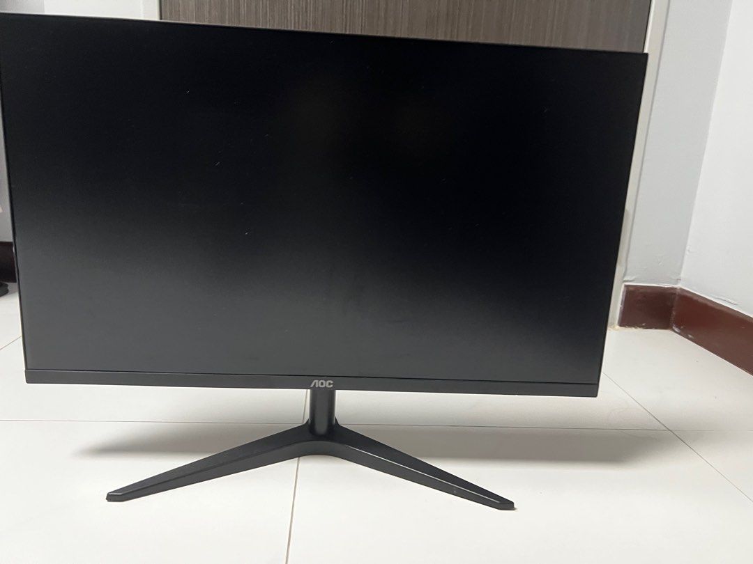 AOC 27 inches desktop monitor HD (Category: Desktops) located in Singapore. Submitted by edwinscy (Listing ID 1379053721, Image 3). Description: 27B1H Screen size (inch): 27 inch Resolution: 1920x1080 Refresh rate: 60Hz Response time (GtG): 7 ms Panel Type: IPS Brightness (typical): 250 Still in mint condition. No more warranty. .