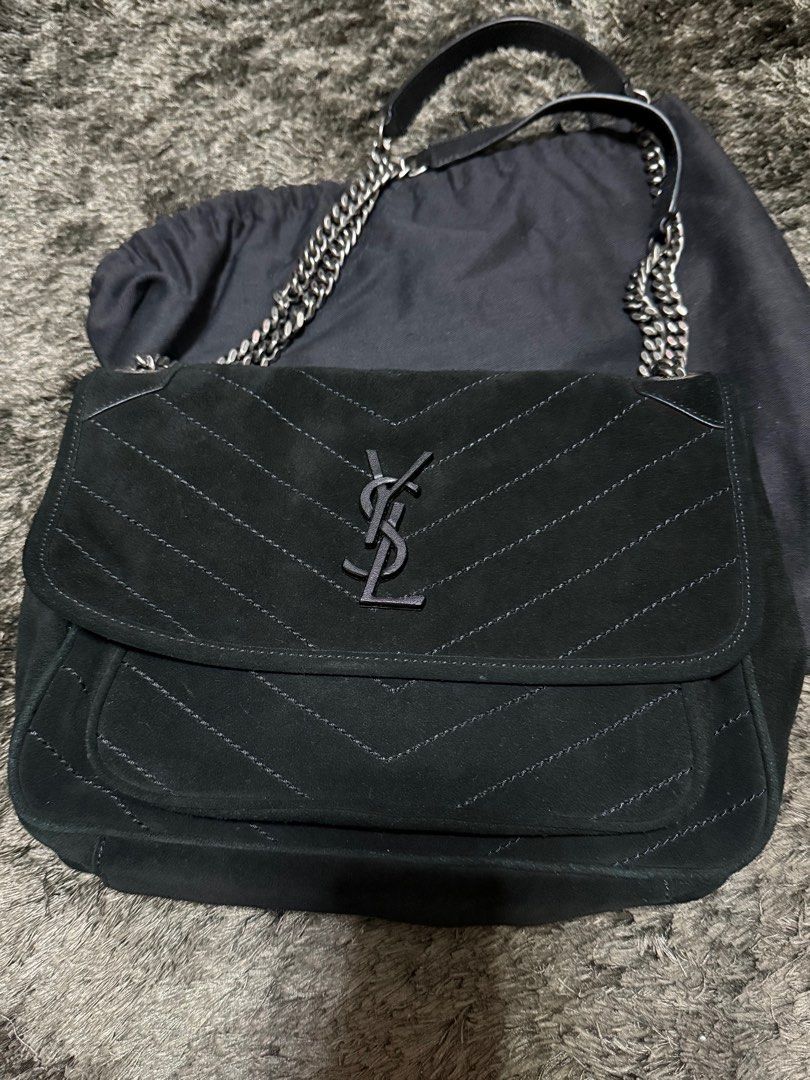 Authentic Saint Laurent Suede Niki (Category: Luxury Bags & Wallets) located in Pasig City. Submitted by balenciaga.couture (Listing ID 1381584157, Image 1). Description: with dustbag very good condition guaranteed authentic .